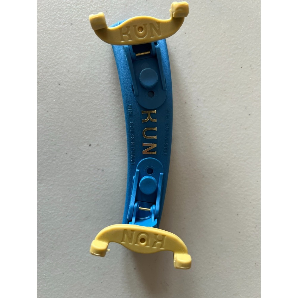Kun Mini Collapsible Violin Shoulder Rest Blue Fits 1/16 to 1/4 Size Violins
